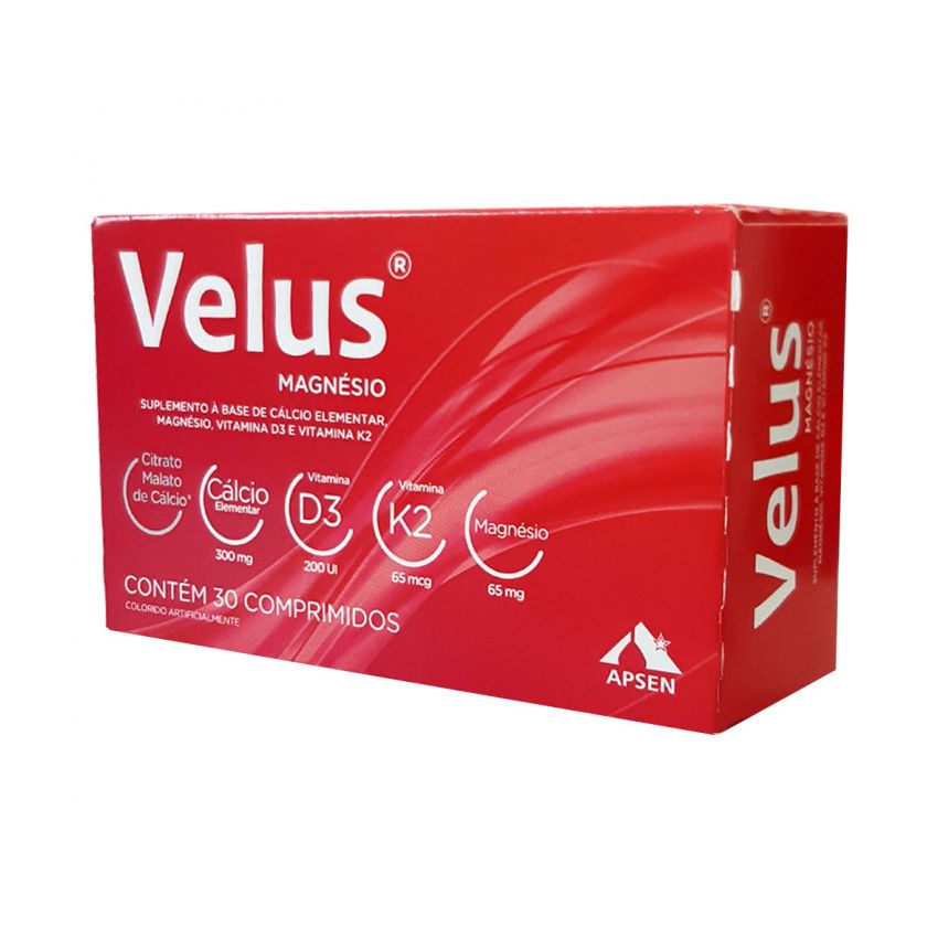 VELUS SUPLEMENTO MAGNESIO COM 30 COMPRIMIDOS-APSEN-