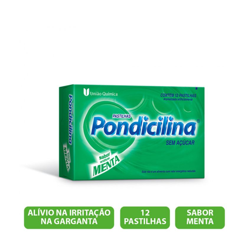 PONDICILINA MENTA COM 12 PASTILHAS