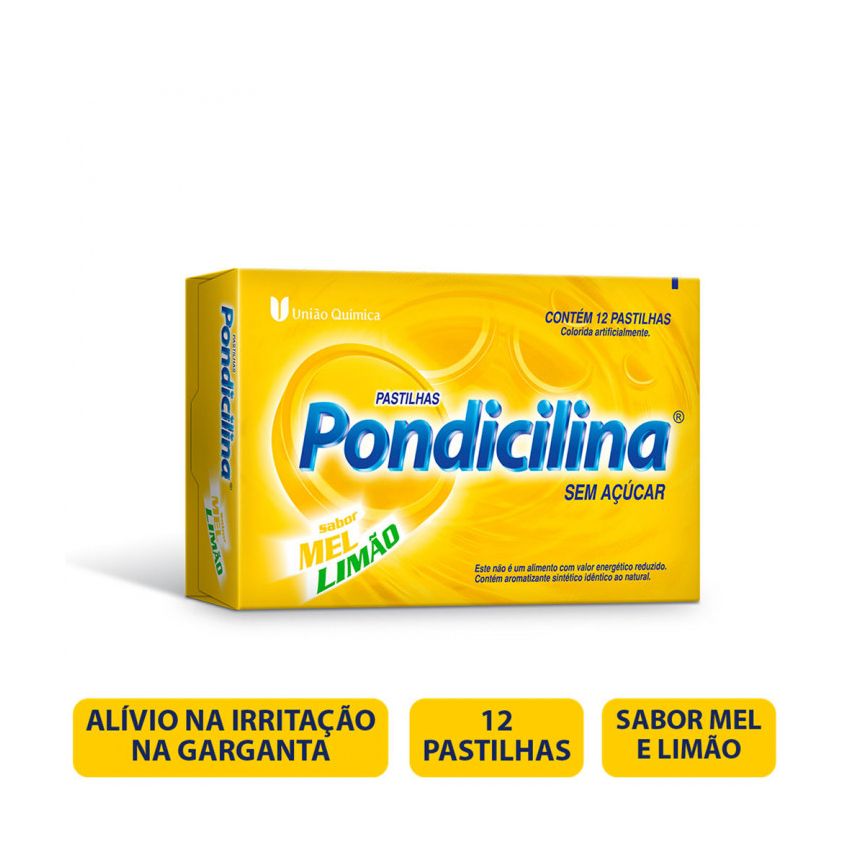 PONDICILINA MEL-LIMÃO COM 12 PASTILHAS
