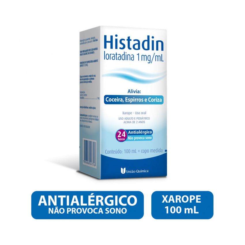 HISTADIN 1MG XAROPE 100ML-UNIÃO QUIMICA-