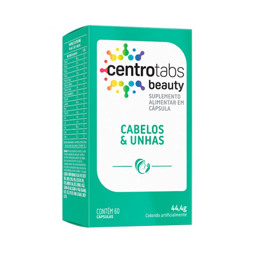 CENTROTABS BEAUTY CABELOS E UNHAS COM 60 CÁPSULAS