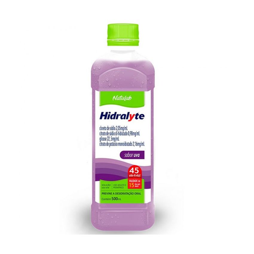 HIDRALYTE 45 SABOR UVA 500 ML