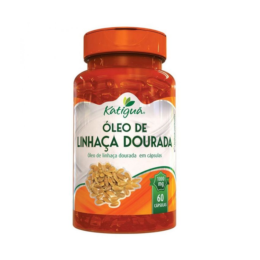 OLEO DE LINHAÇA DOURADA COM 60 CÁPSULAS