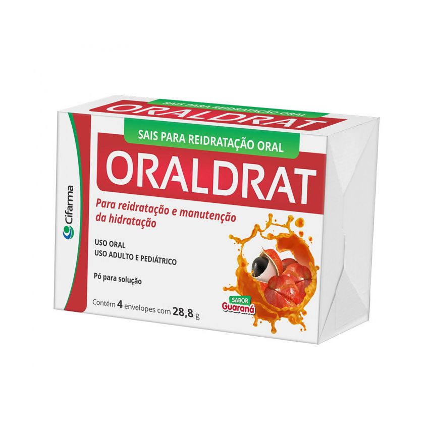 ORALDRAT SABOR GUARANA COM 4 ENVELOPES DE 28,8G