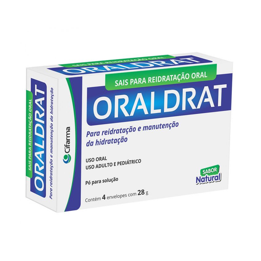 ORALDRAT SABOR NATURAL COM 4 ENVELOPES DE 28,8G