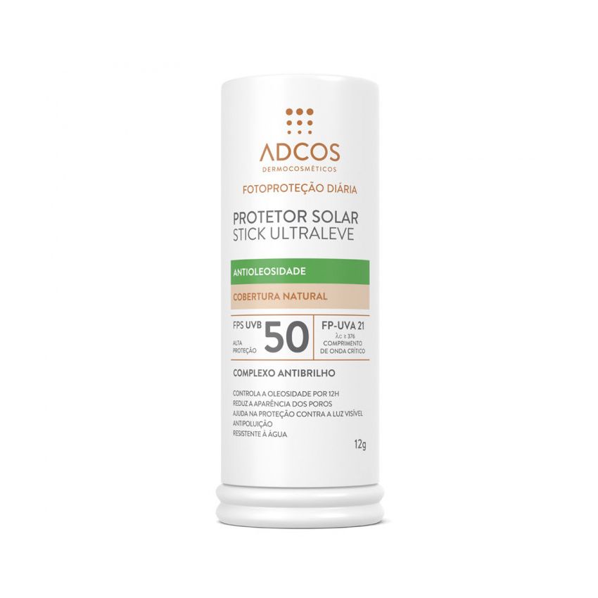 PROTETOR SOLAR ADCOS ANTIOLEOSIDADE NUDE COM 12 GRAMAS