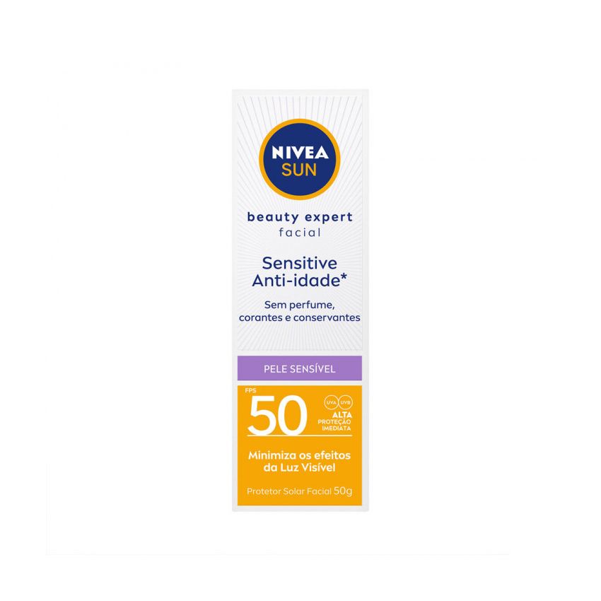 PROTETOR SOLAR FACIAL NIVEA BEAUTY ANTI-IDADE FPS50 50G