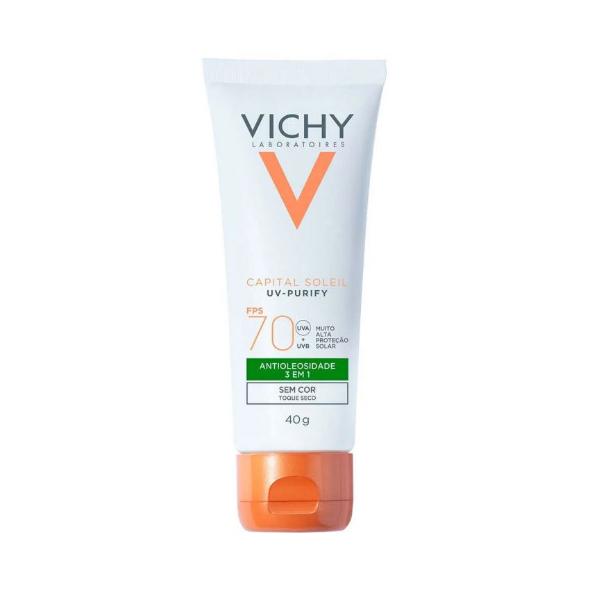 PROTETOR SOLAR IDEAL SOLEIL PURIFY SEM COR FPS 70 VICHY 40G
