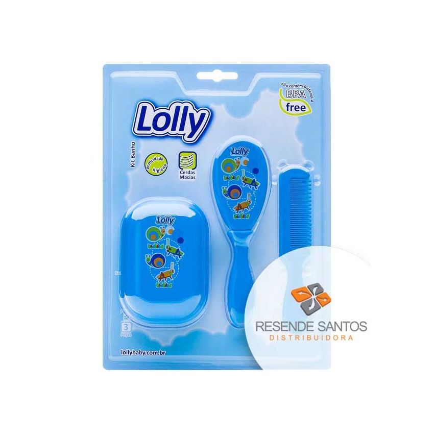 KIT BANHO ZOO LOLLY AZUL COM 3 ITENS