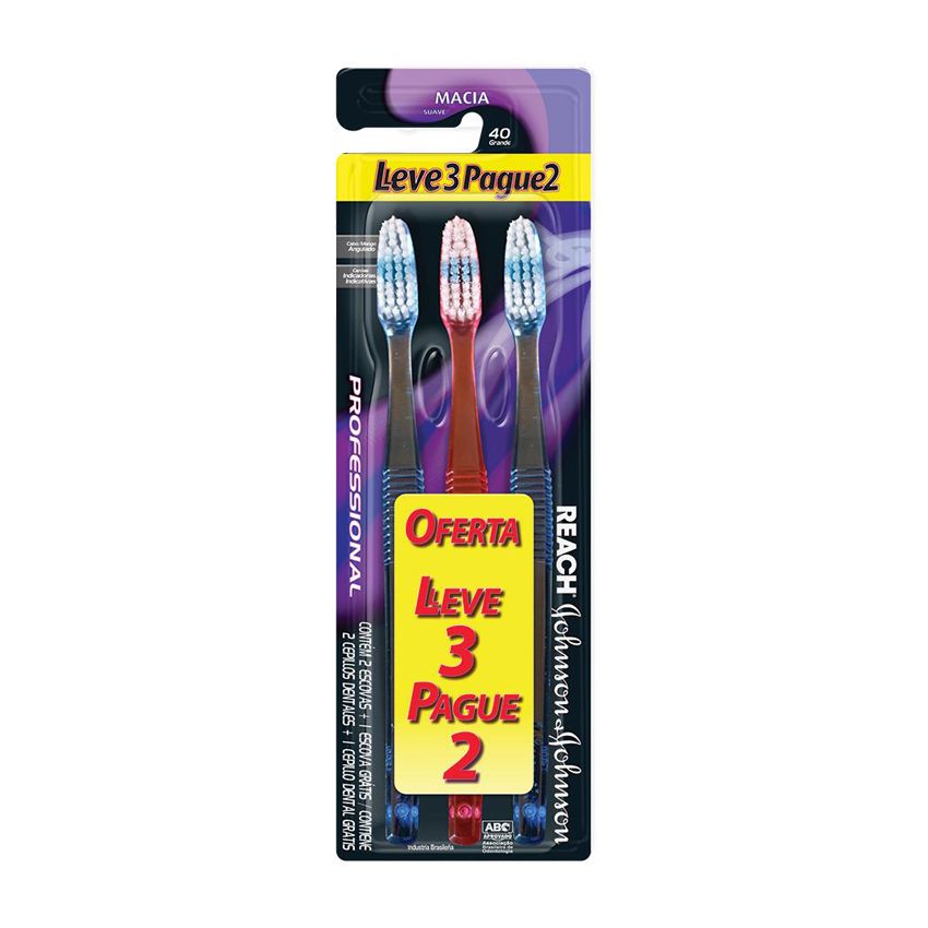 ESCOVA DENTAL JOHNSON&JOHNSON REACH MACIA LEVE3 PAGUE2