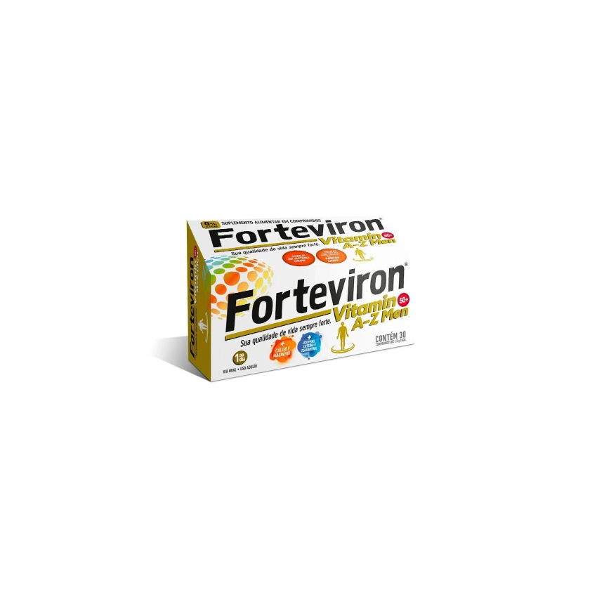 FORTEVIRON VITAMIN 50+ A-Z MEN COM 30 COMPRIMIDOS 