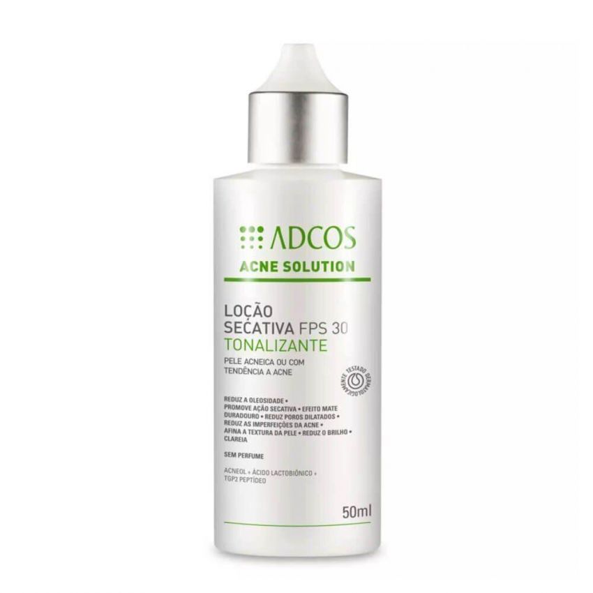 ADCOS ACNE SOLUTION LOÇÃO SECATIVA FPS30 50ML