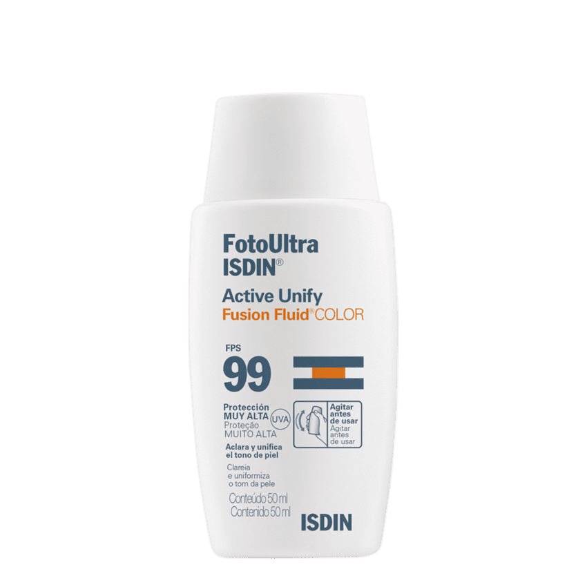 ISDIN FOTO ULTRA ACTIVE UNIFY FUSION FLUID COLOR- LOÇÃO CLAREADORA DE MANCHAS 50ML 