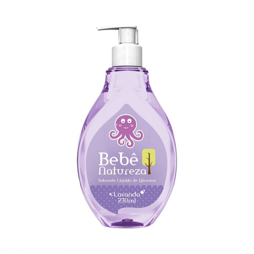 SABONETE LÍQUIDO BEBÊ NATUREZA GLICERINA LAVANDA 230ML