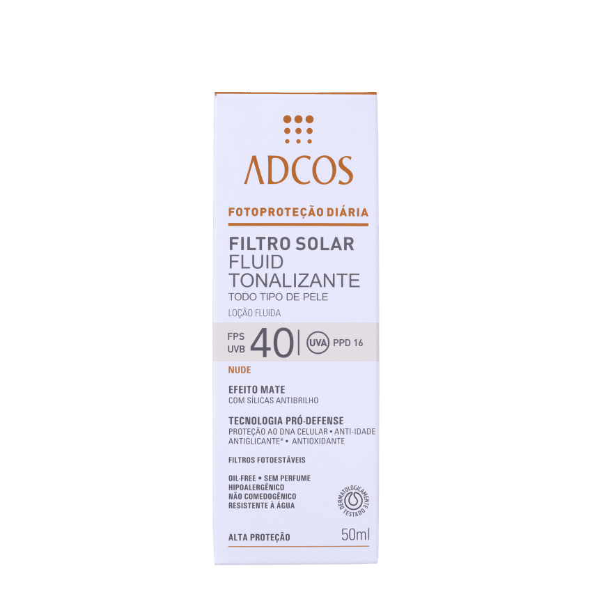 ADCOS PROTETOR SOLAR FLUID FPS40 NUDE 50ML