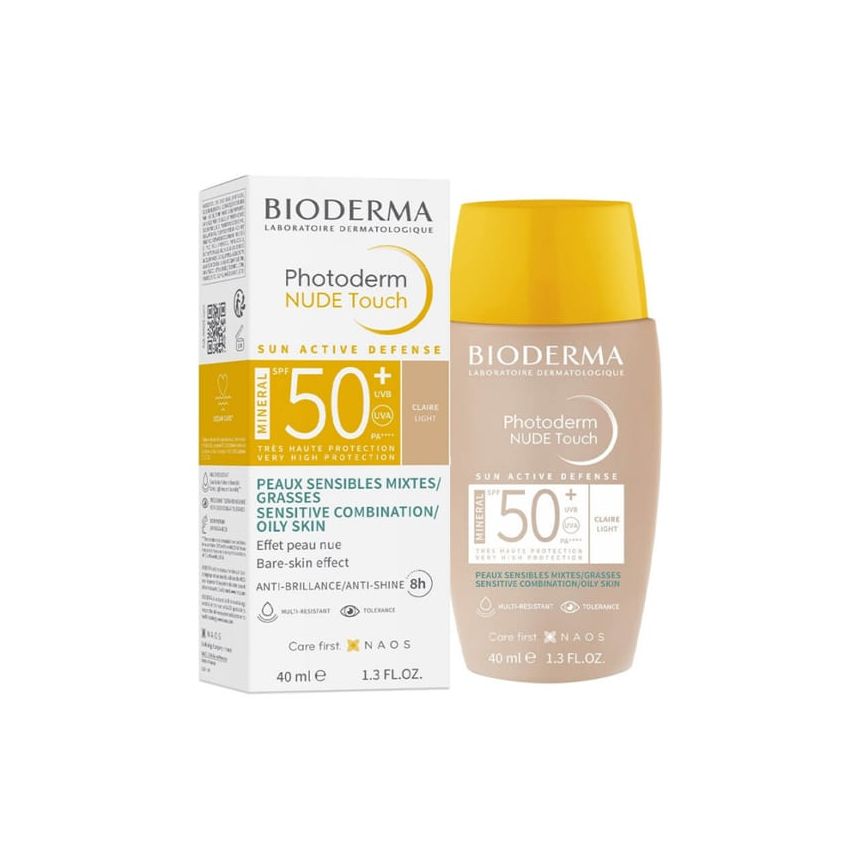 PROTETOR SOLAR PHOTODERM NUDE TOUCH CLARO FPS50+ COM 40ML