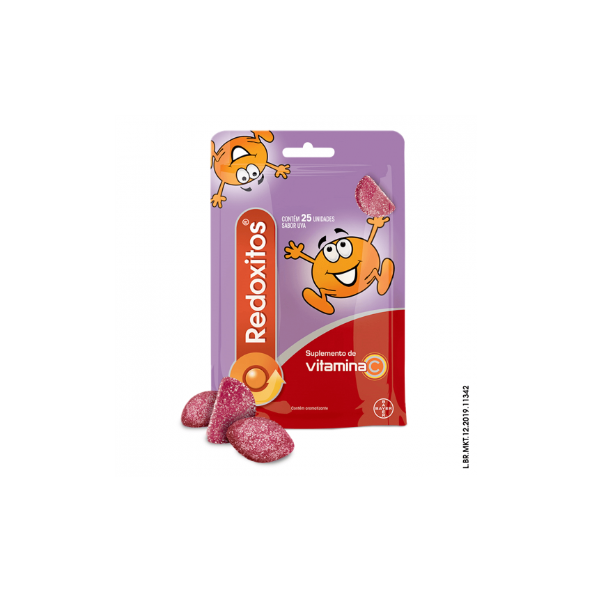 REDOXITOS VITAMINA C SABOR UVA COM 25 UNIDADES