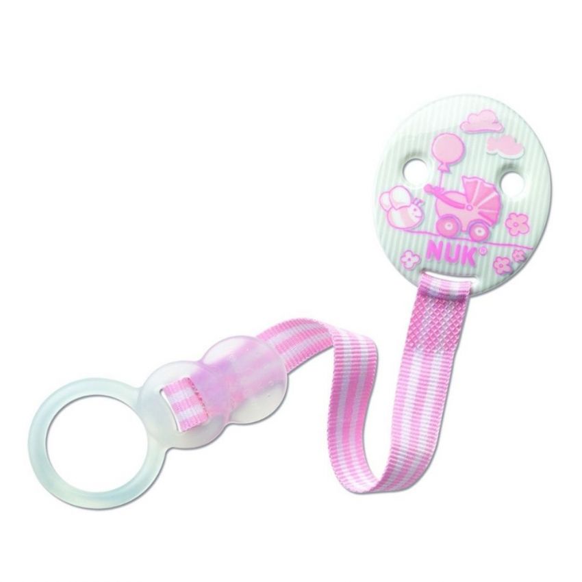 PRENDEDOR DE CHUPETA NUK SEM ARGOLA ROSA