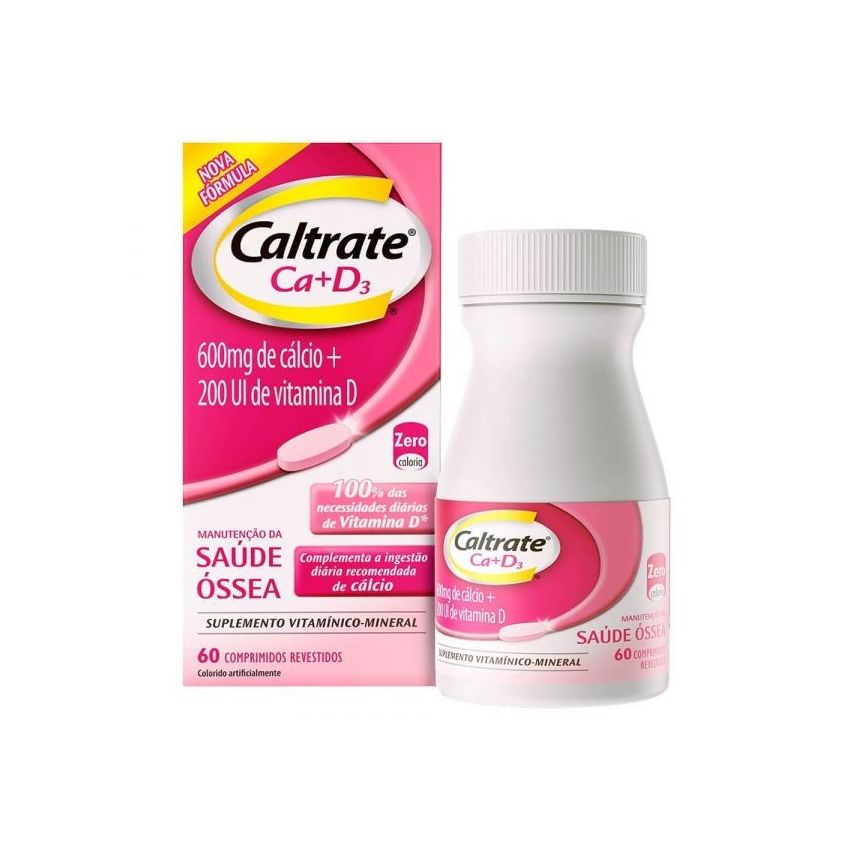 SUPLEMENTO CALTRATE D 600MG 200UI COM 60 COMPRIMIDOS
