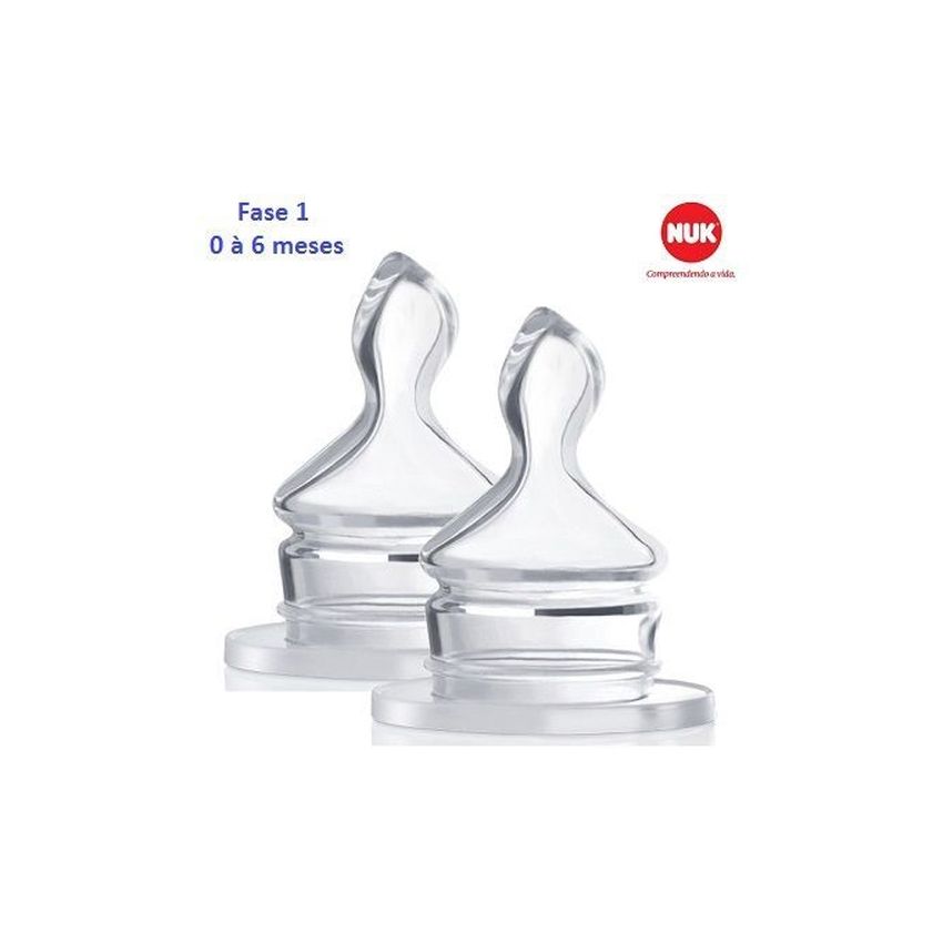 BICO DE SILICONE NUK RALO ESSENCE 3 FUROS 0 A 6 MESES 