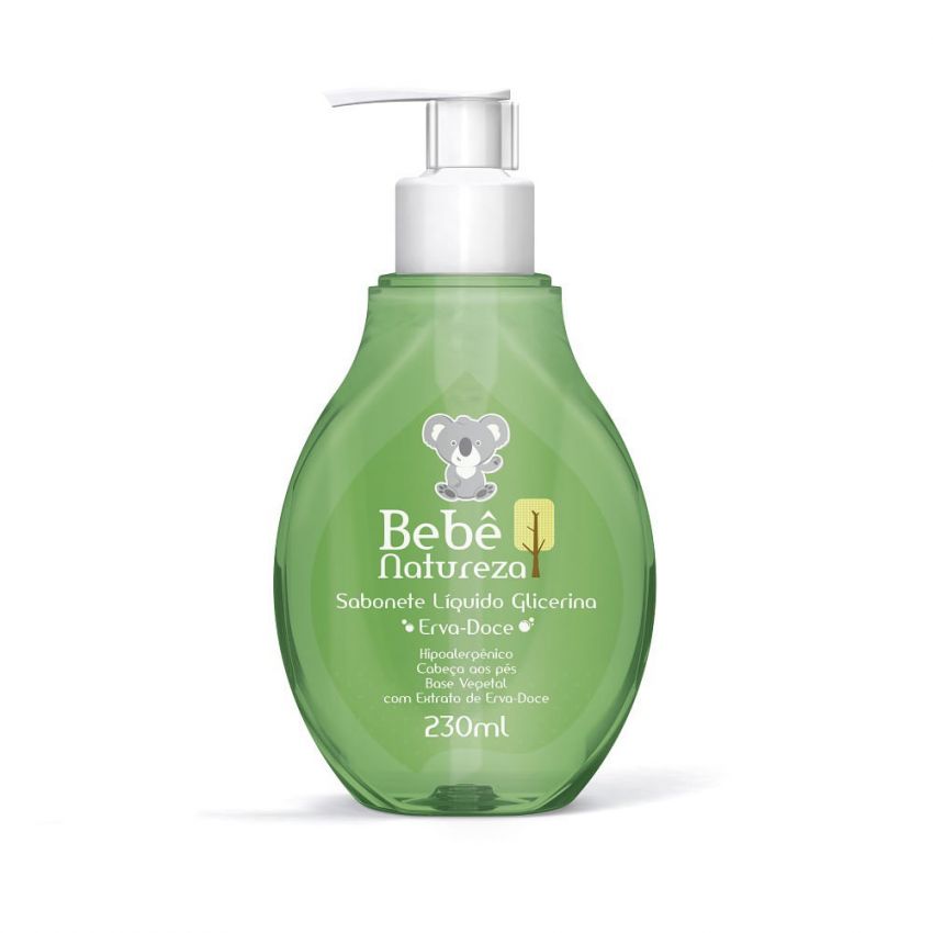 SABONETE LÍQUIDO BEBÊ NATUREZA GLICERINA ERVA DOCE 230ML