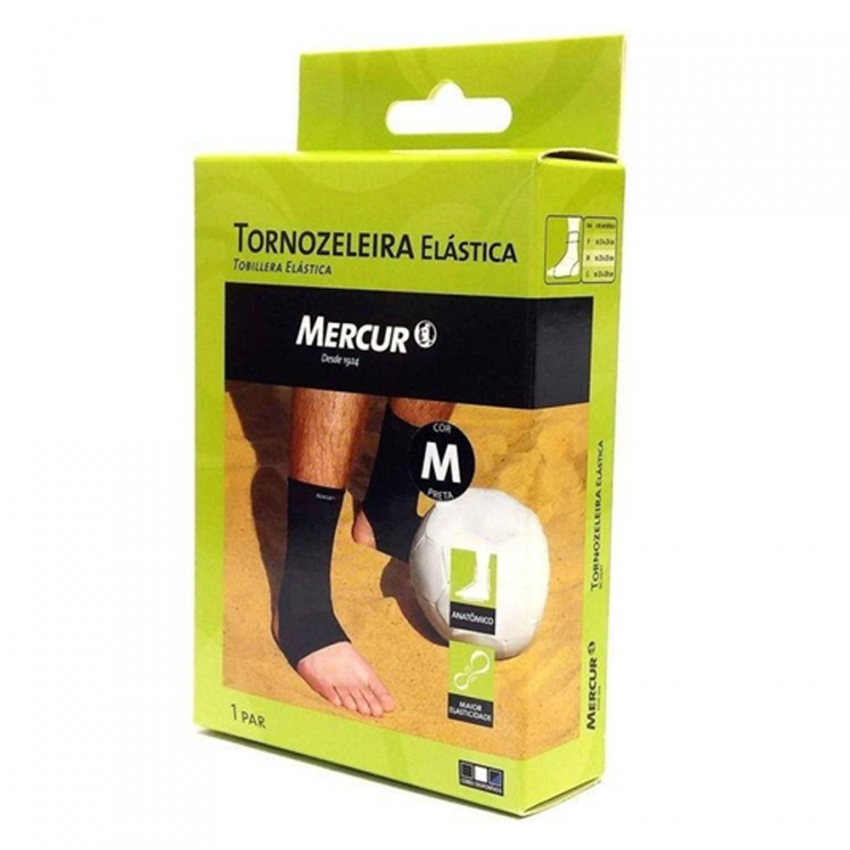 TORNOZELEIRA ELASTICA PRETA M