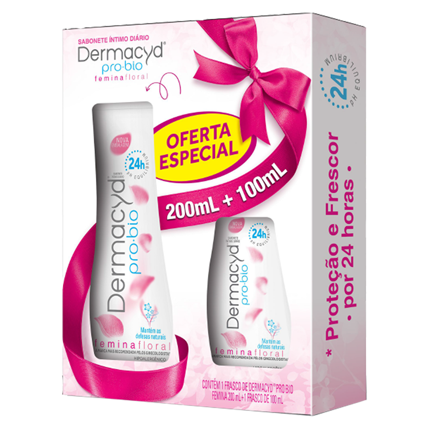 DERMACYD KIT FEMINA SABONETE LIQUIDO 200ML+100ML