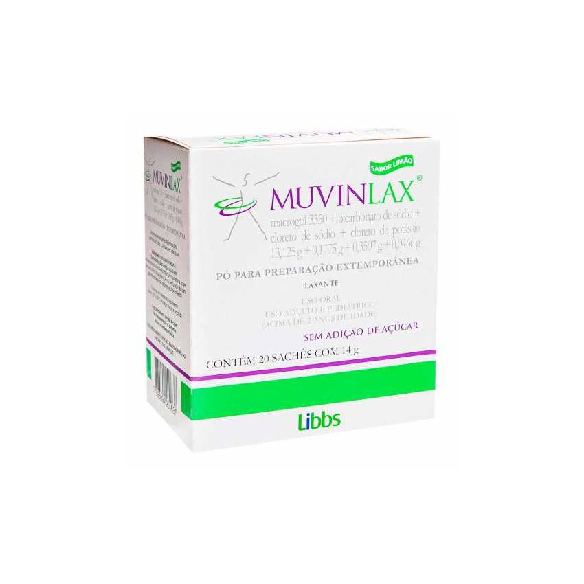 MUVINLAX COM 20 SACHES DE 14 GRAMAS