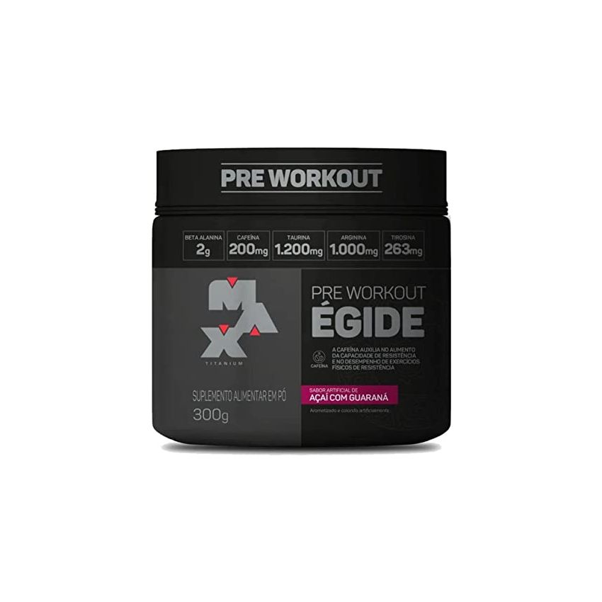 PRÉ-TREINO MAX TITANIUM ÉGIDE AÇAI DE GUARANA POTE COM 300g