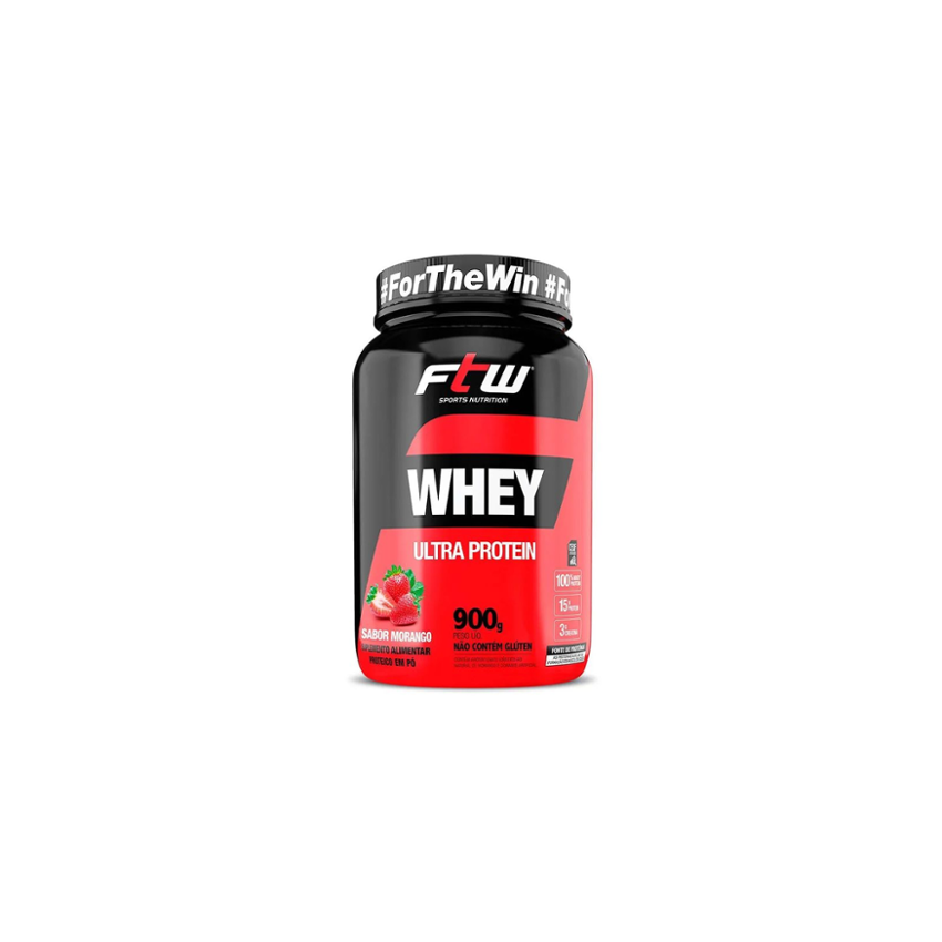 WHEY ULTRA PROTEIN FTW MORANGO POTE COM 900G