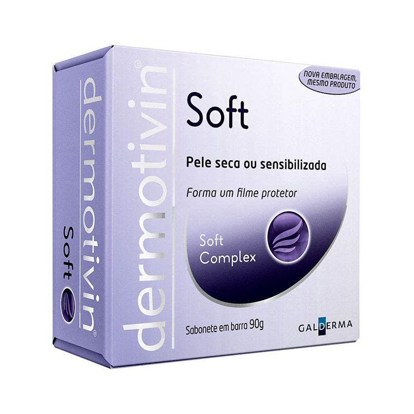 SABONETE EM BARRA DERMOTIVIN SOFT 90G