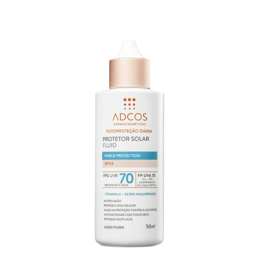 ADCOS PROTETOR SOLAR FLUID COR BEIGE FPS70 50ML 