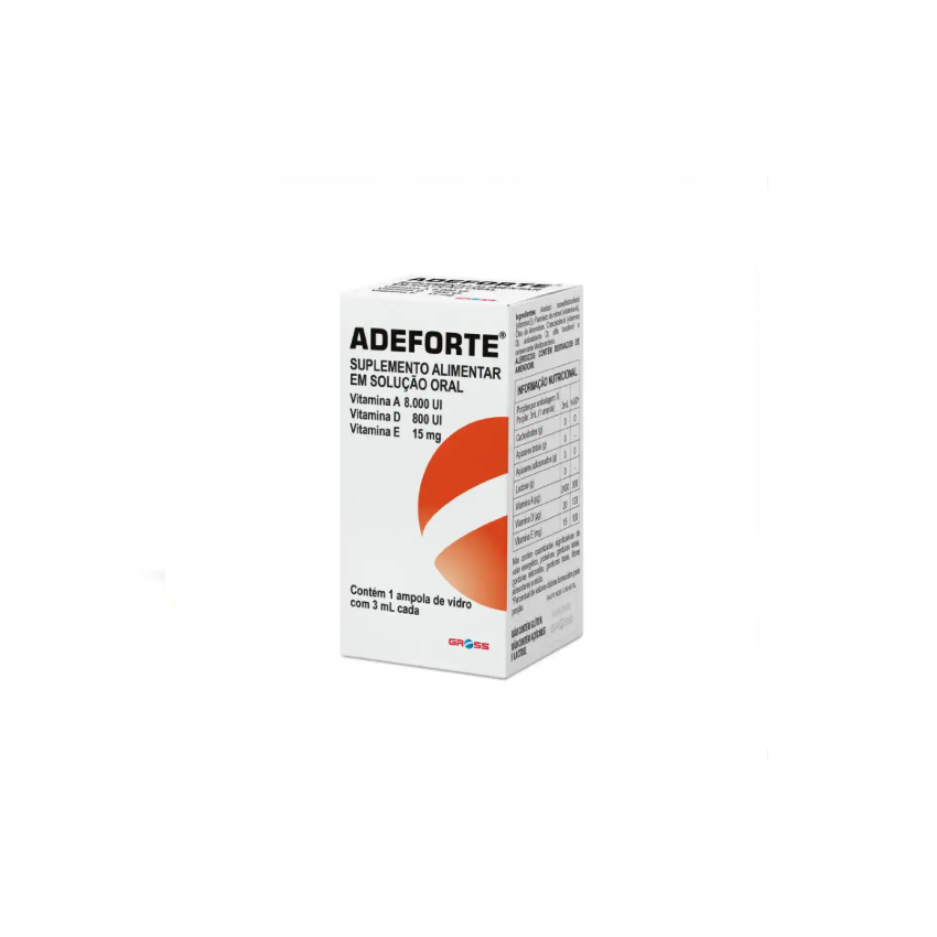 ADEFORTE SUPLEMENTO ALIMENTAR COM 1 AMPOLA DE 3 ML