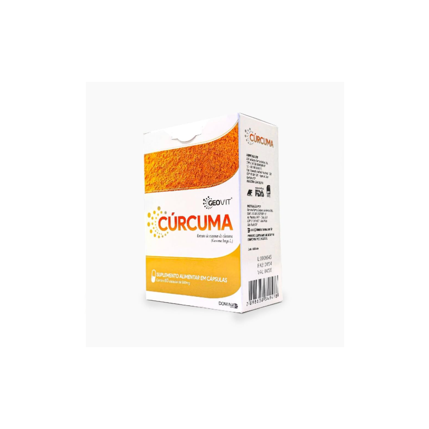 GEOVIT CURCUMA 500MG BLISTER COM 60 CAPSULAS
