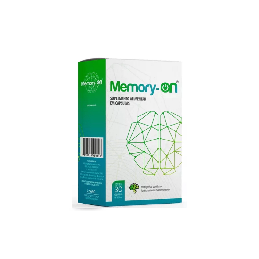 MEMORY ON 500MG COM 30 CAPSULAS
