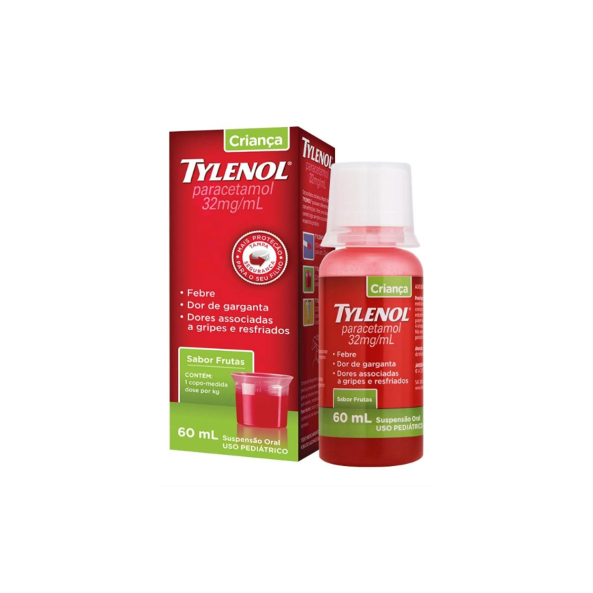 TYLENOL CRIANÇA SUSPENSÃO ORAL 60ML - VALIDADE 07/2026
