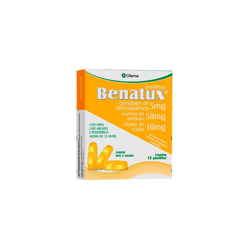 BENATUX MEL E LIMÃO COM 12 PASTILHAS