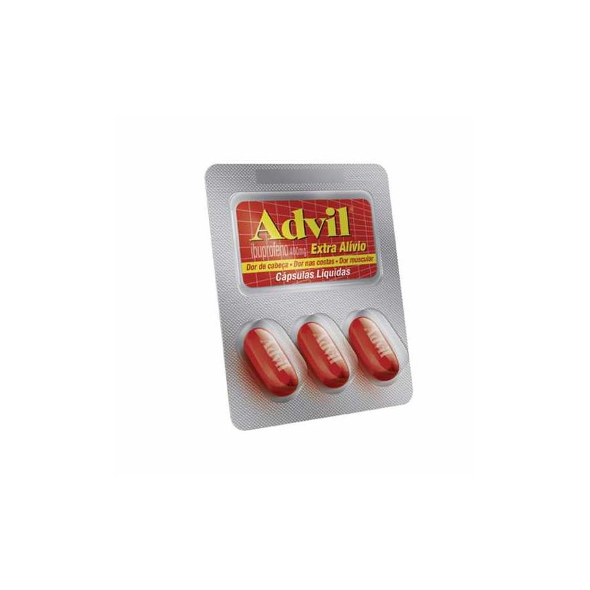 ADVIL EXTRA ALIVIO 400MG COM 3 CÁPSULAS 