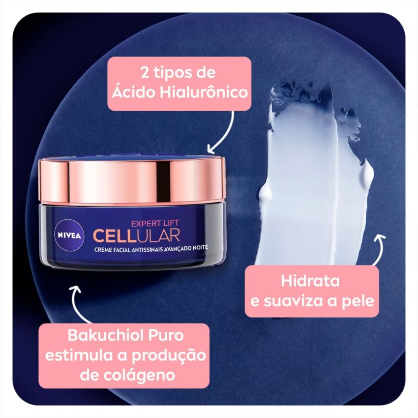 CREME NIVEA CELULAR EXPERT LIFT NOITE FP30 50G