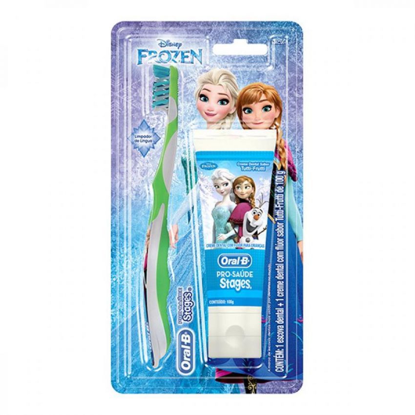 ESCOVA DENTAL ORAL-B INFANTIL STAGES FROZEN+CREME DENTAL 100