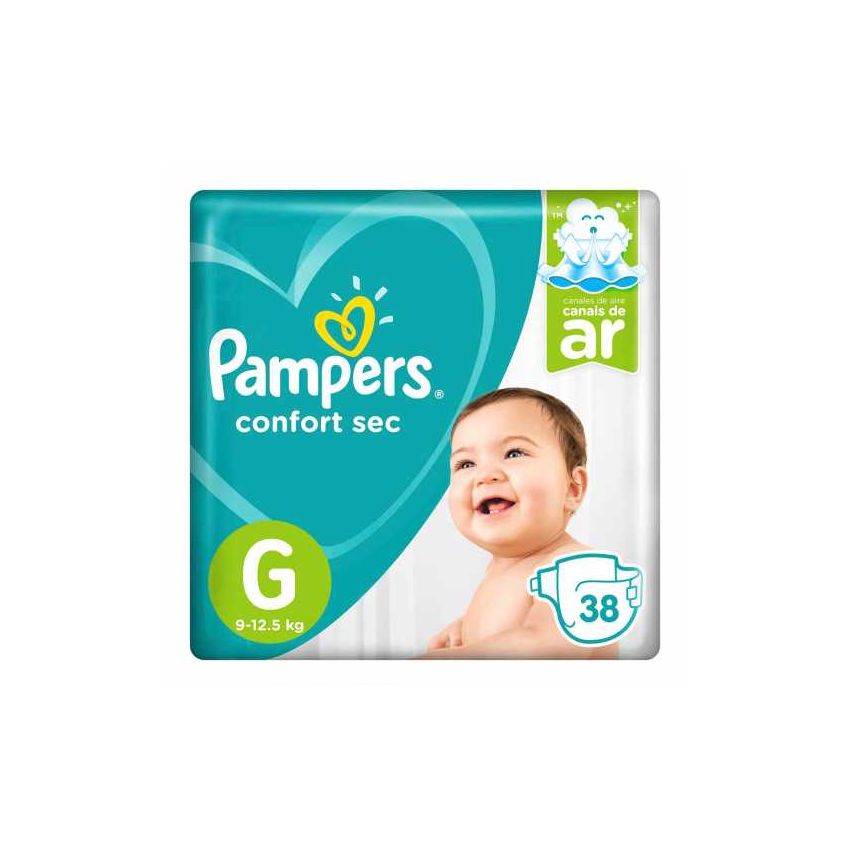 FRALDA PAMPERS CONFORT SEC TAMANHO G COM 38 UNIDADES