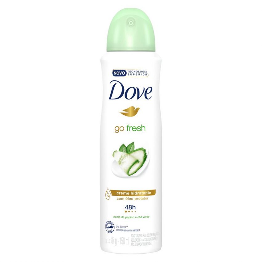 DESODORANTE AEROSOL DOVE GO FRESH PEPINO 150ML