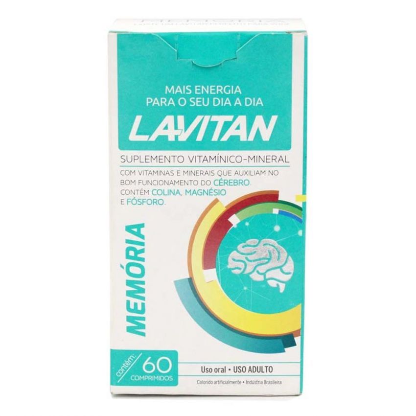 LAVITAN VITAMINAS MEMÓRIA COM 60 COMPRIMIDOS