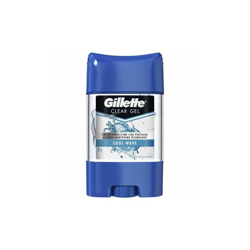 DESODORANTE GILLETE CLEAR GEL COOL WAVE 82G