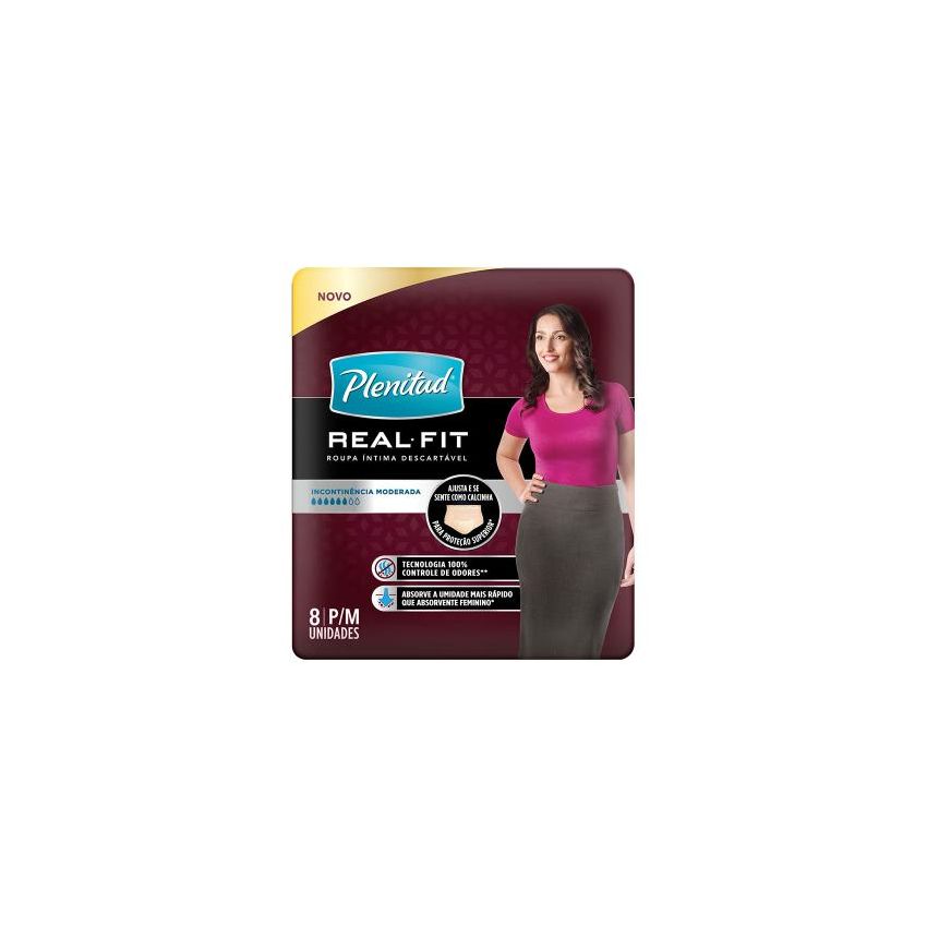 PLENITUDE ROUPA INT REAL FIT FEM P/M C/8