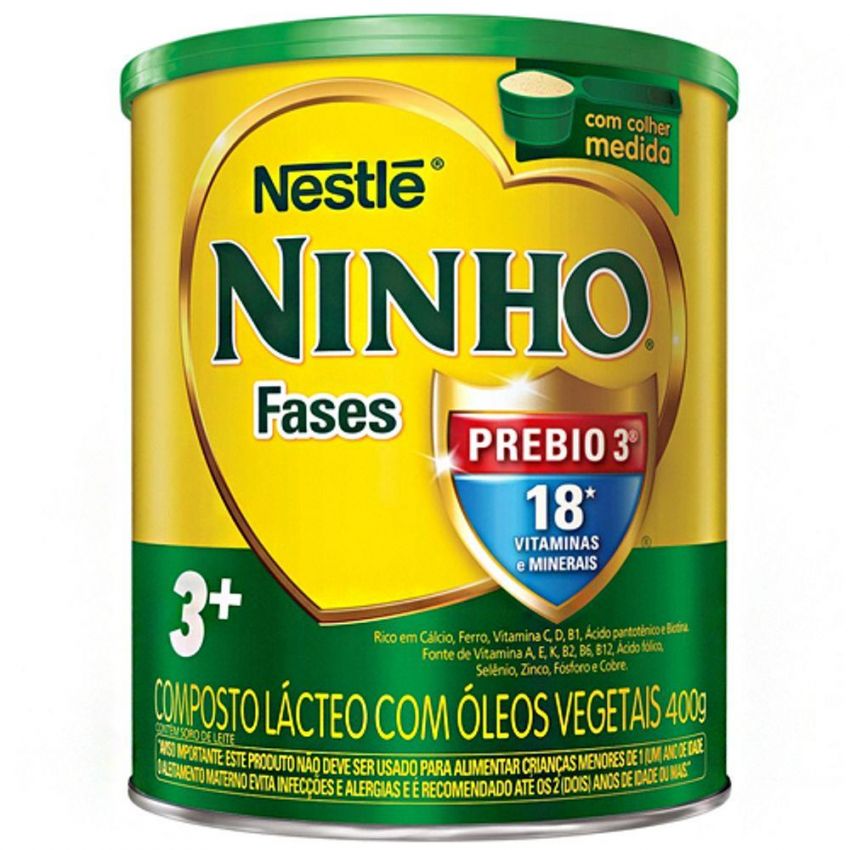 LEITE NINHO FASES 3+ 400 GRAMAS