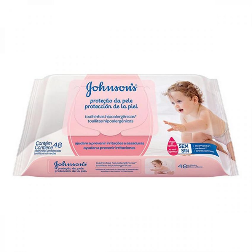 LENÇO UMEDECIDOS JOHNSON'S EXTRA CUIDADO 48UNID