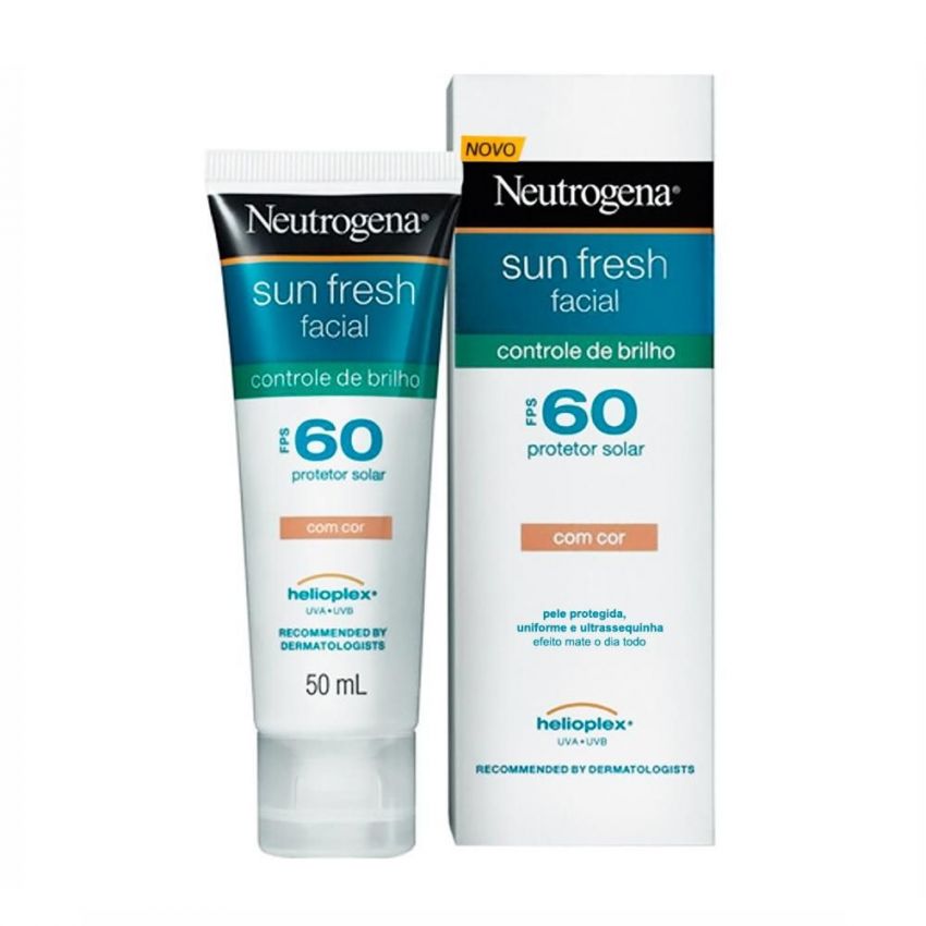 NEUTROGENA PROTETOR SOLAR SUN FRESH FACIAL COM COR FPS60 50ML 