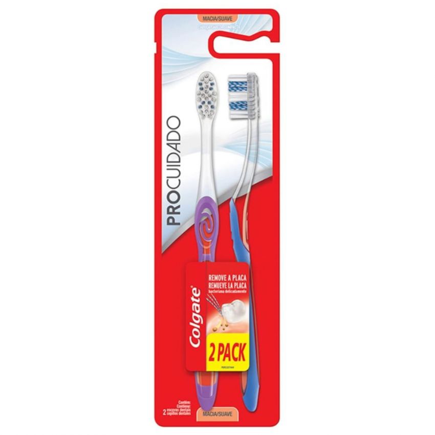 ESCOVA DENTAL COLGATE PRO CUIDADO 2 UNIDADES