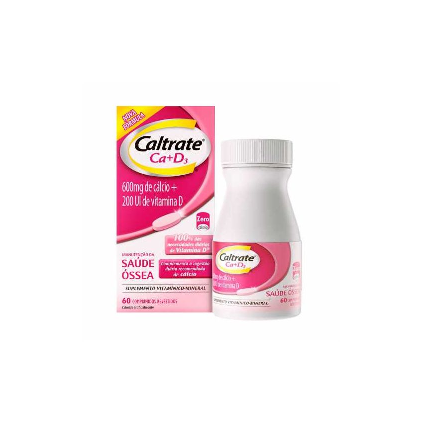 CALTRATE 600+D 200UI COM 60 COMPRIMIDOS